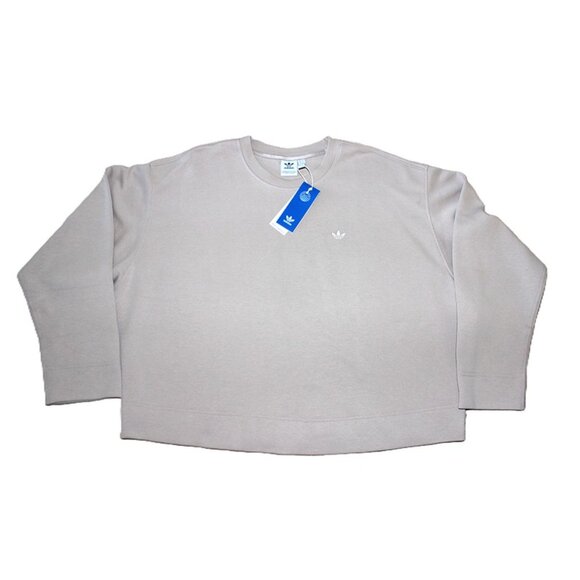 nwt ADIDAS Originals Premium Essentials Crop Sweatshirt in Wonder Taupe (1X/XL) - Picture 7 of 9